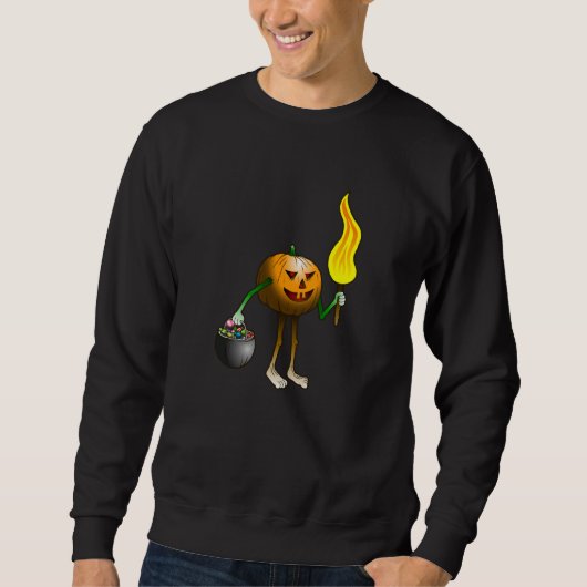 Trick or treat pompoen trui (Voorkant)