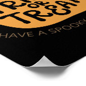 Trick or treat Pompoen Wall Art Poster (Hoek)