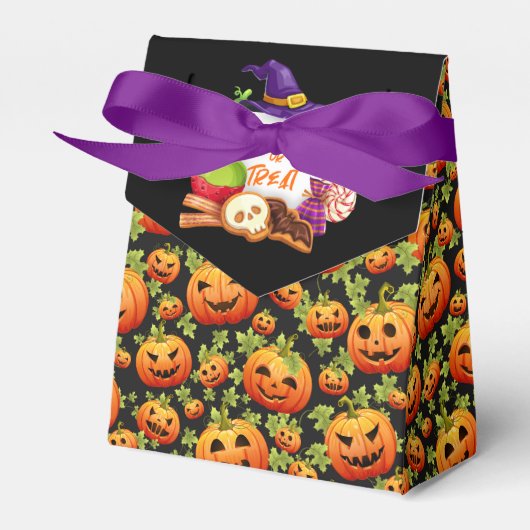 Trick Or Treat Pompoenen Bedankdoosjes (Voorkant Zijde)