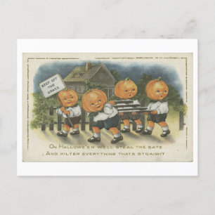  Trick or treat pompoenen Briefkaart