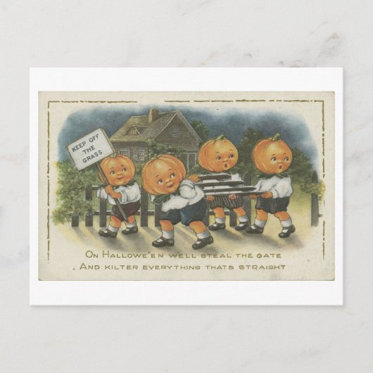  Trick or treat pompoenen Briefkaart (Voorkant)