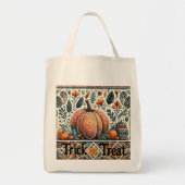 Trick or treat Pompoenen Herfst Foliage Bohemian A Tote Bag (Voorkant)