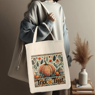 Trick or treat Pompoenen Herfst Foliage Bohemian A Tote Bag