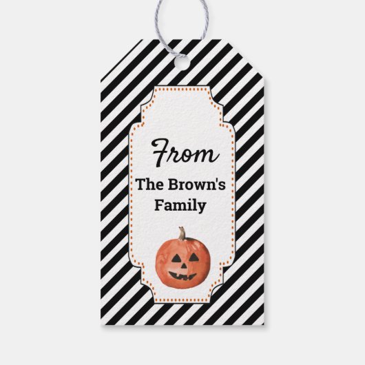 trick or treat popcorn halloween partij gunst cadeaulabel (Achterkant)