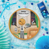 Trick or treat Pumpkin Dad Papieren Bordje (Feest)