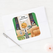 Trick or treat Pumpkin Dad Vierkante Sticker (Envelop)