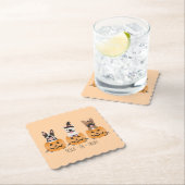 Trick or treat Pumpkin, Franse Bulldogs Kartonnen Onderzetters (Insitu)