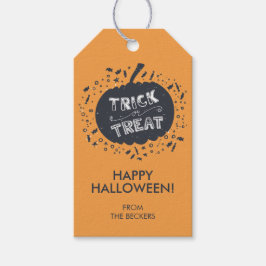 Trick or treat Pumpkin Halloween Gift Label Cadeaulabel