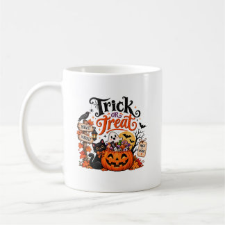 Trick or Treat Pumpkin Halloween Mug Koffiemok