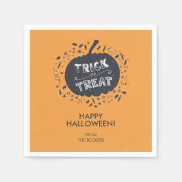 Trick or treat Pumpkin Halloween Paper Napkin Servet