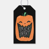Trick or treat Pumpkin Halloween Party Favor Cadeaulabel (Voorkant)
