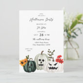 Trick or treat Pumpkin Halloween Party Kaart (Staand voorkant)