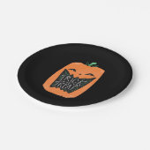 Trick or treat Pumpkin Halloween Party Papieren Bordje (Gekanteld)