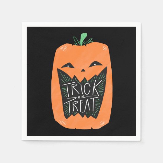 Trick or treat Pumpkin Halloween Servet (Voorkant)