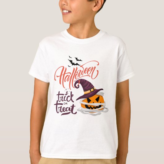 Trick or treat Pumpkin Halloween T-shirt (Voorkant)