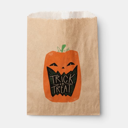 Trick or treat Pumpkin Halloween Treat Bedankzakje (Voorkant)