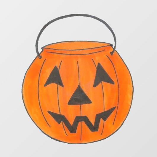 Trick or treat Pumpkin Jack o' Lantern Halloween Raamsticker (Vel)