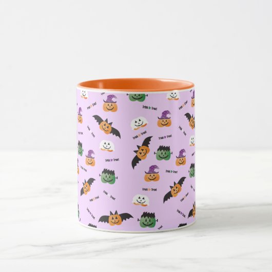 Trick or treat Pumpkin Jack O Lantern Paars Mok (Midden)