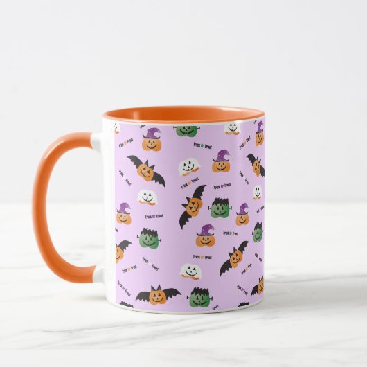 Trick or treat Pumpkin Jack O Lantern Paars Mok (Links)