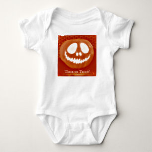 Trick or treat Pumpkin Jack-o'-Lantern Sleeper Romper