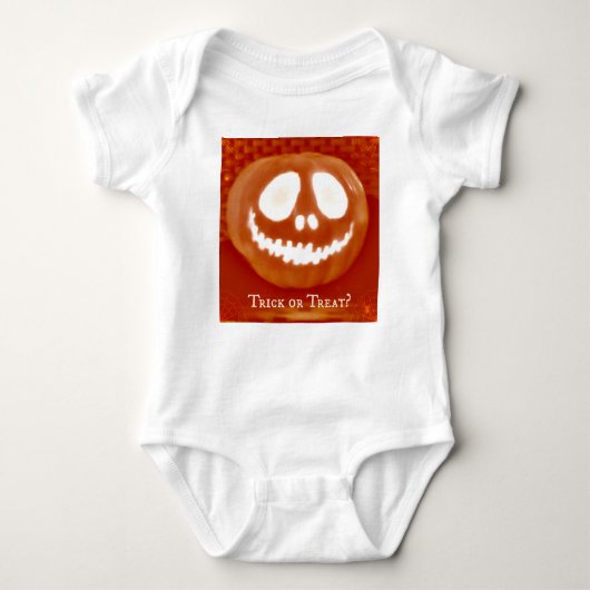 Trick or treat Pumpkin Jack-o'-Lantern Sleeper Romper (Voorkant)