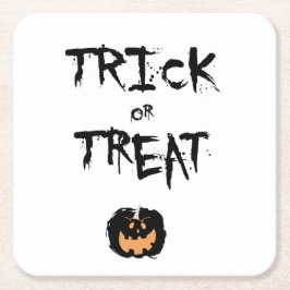 Trick or treat pumpkin kartonnen onderzetters