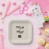 Trick or treat pumpkin papieren bordje (Feest)