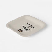 Trick or treat pumpkin papieren bordje (Gebogen)