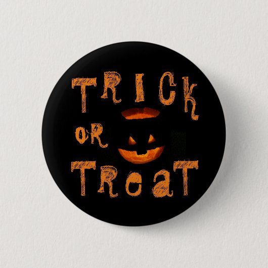 Trick or treat Pumpkin Ronde Button 5,7 Cm (Voorkant)