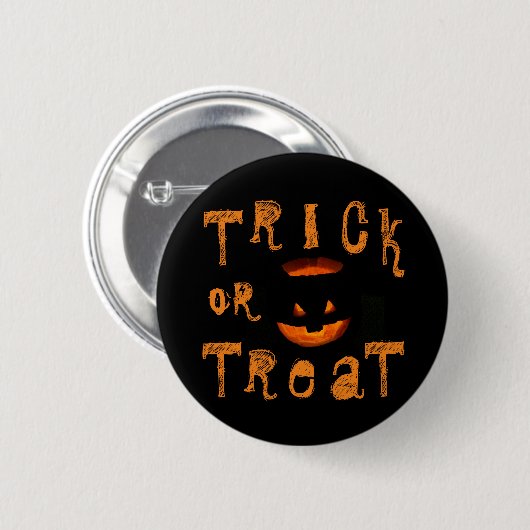 Trick or treat Pumpkin Ronde Button 5,7 Cm (Voorkant /achterkant)
