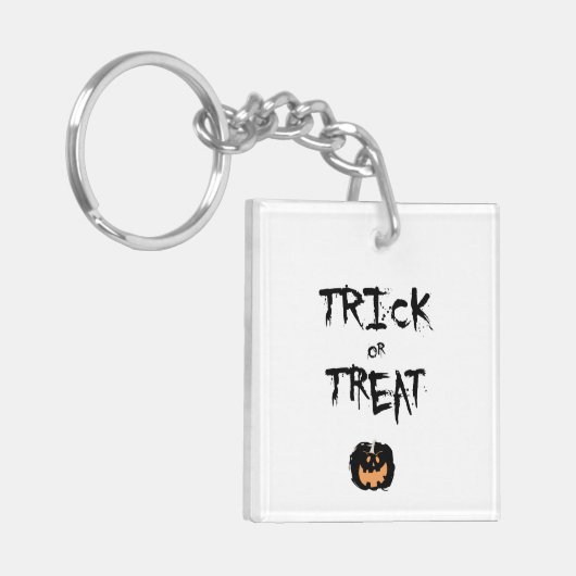 Trick or treat pumpkin sleutelhanger (Voorkant Links)