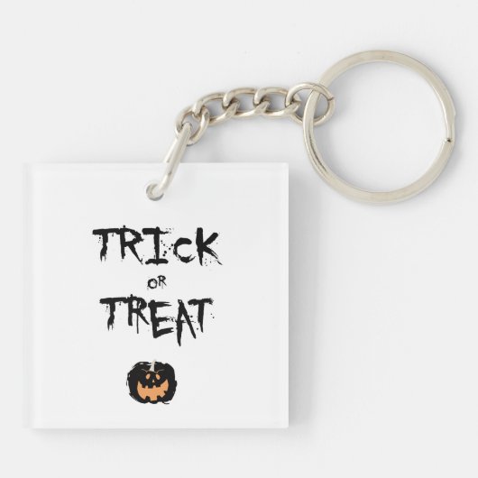 Trick or treat pumpkin sleutelhanger (Achterkant)