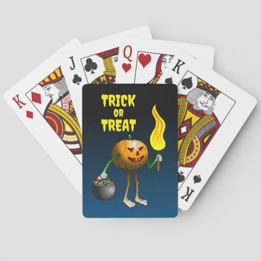 Trick or treat Pumpkin-spelkaarten Pokerkaarten (Achterkant)