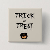 Trick or treat pumpkin vierkante button 5,1 cm (Voorkant)