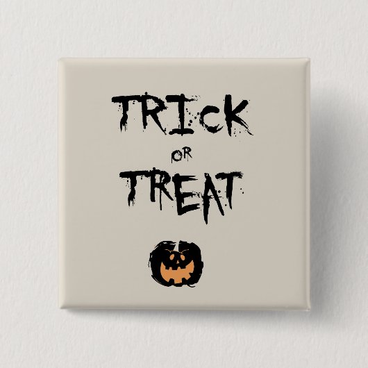 Trick or treat pumpkin vierkante button 5,1 cm (Voorkant)