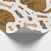 Trick-or-Treat Pup Halloween Cadeaupapier (Hoek)