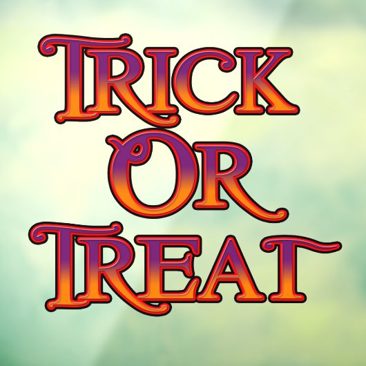Trick or treat raamsticker (Vel 3)