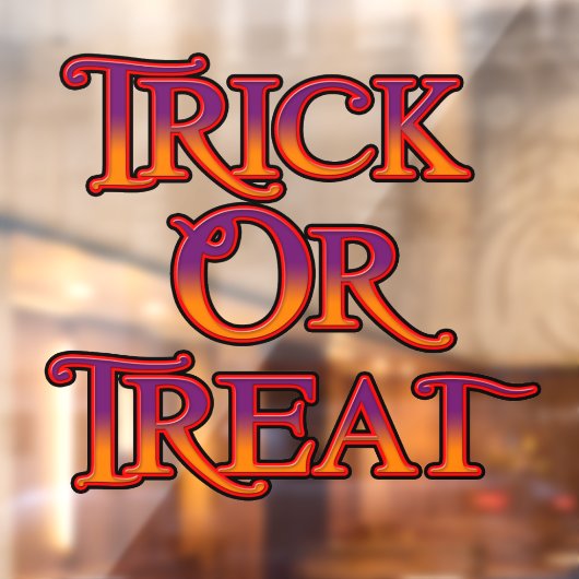 Trick or treat raamsticker (Vel 2)