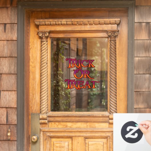 Trick or treat raamsticker (Huis Deur)