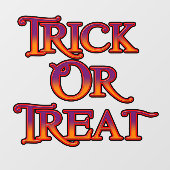 Trick or treat raamsticker (Vel)
