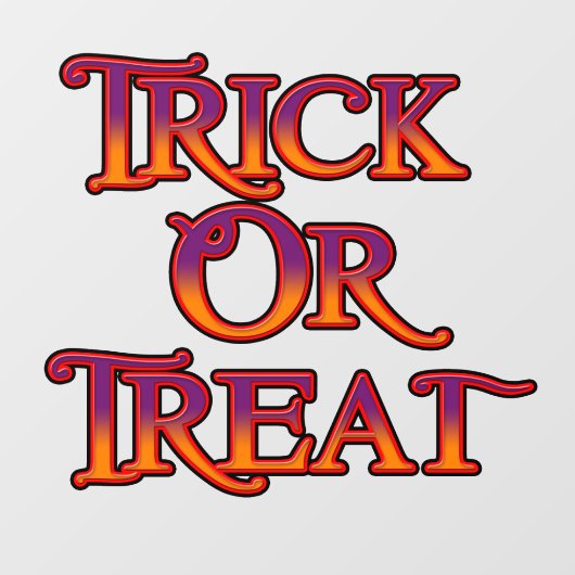 Trick or treat raamsticker (Vel)