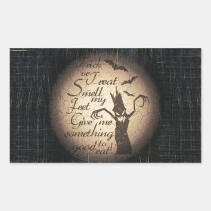 trick or treat rechthoekige sticker