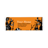 Trick or treat retourneert adresstickers etiket (Voorkant)