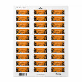Trick or treat retourneert adresstickers etiket (Full Sheet)