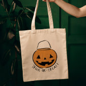 Trick or treat Retro Pompoenemmer Halloween Tote Bag
