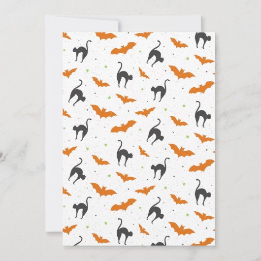 Trick or treat rijden door baby shower uitnodiging (Achterkant)