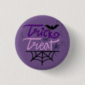 trick or treat ronde button 3,2 cm (Voorkant)