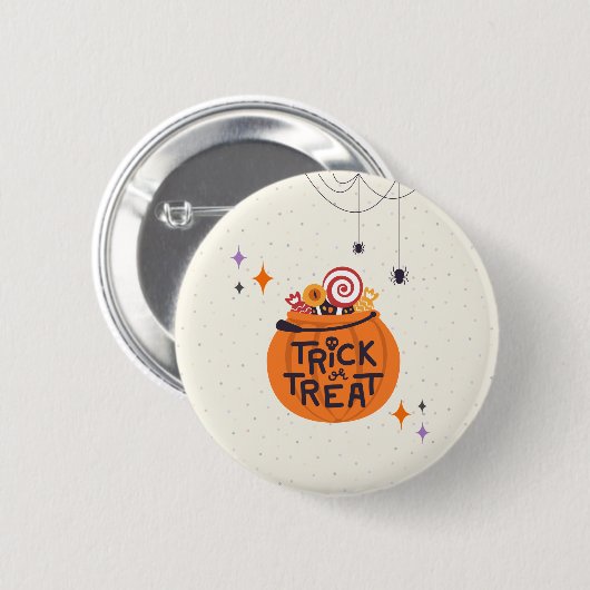 Trick or treat ronde button 5,7 cm (Voorkant /achterkant)