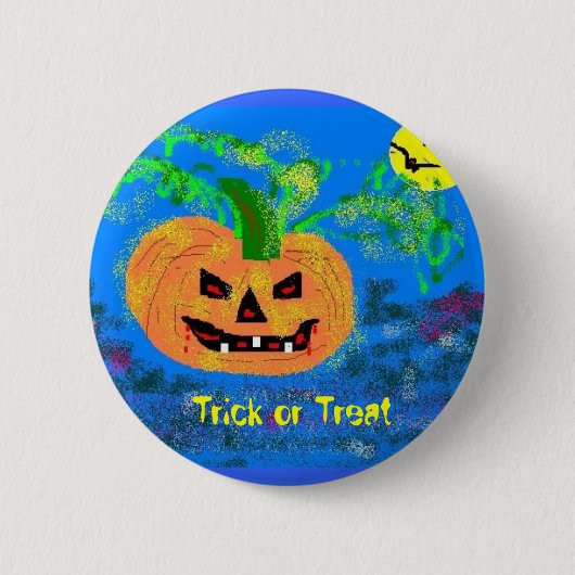 trick or treat ronde button 5,7 cm (Voorkant)