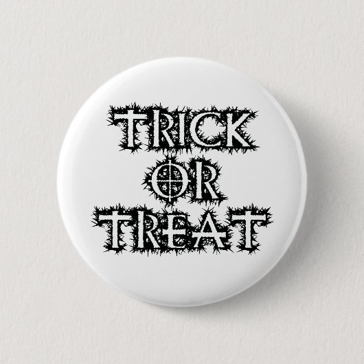 Trick or treat ronde button 5,7 cm (Voorkant)